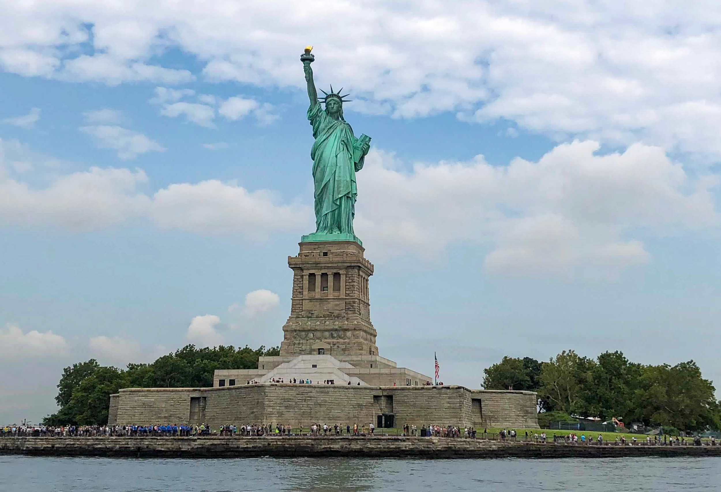 Statue of Liberty on Liberty Island in New York Harbor.